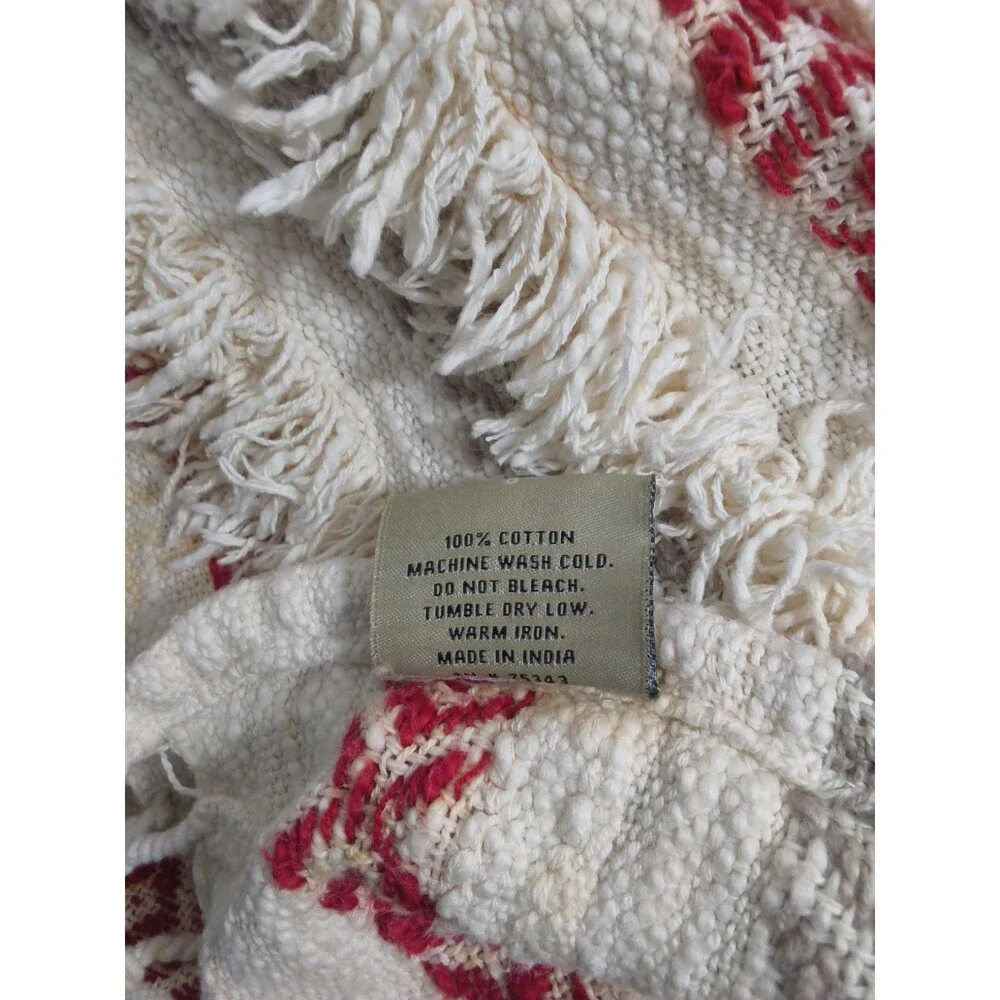 cotton Fringe throw made in India